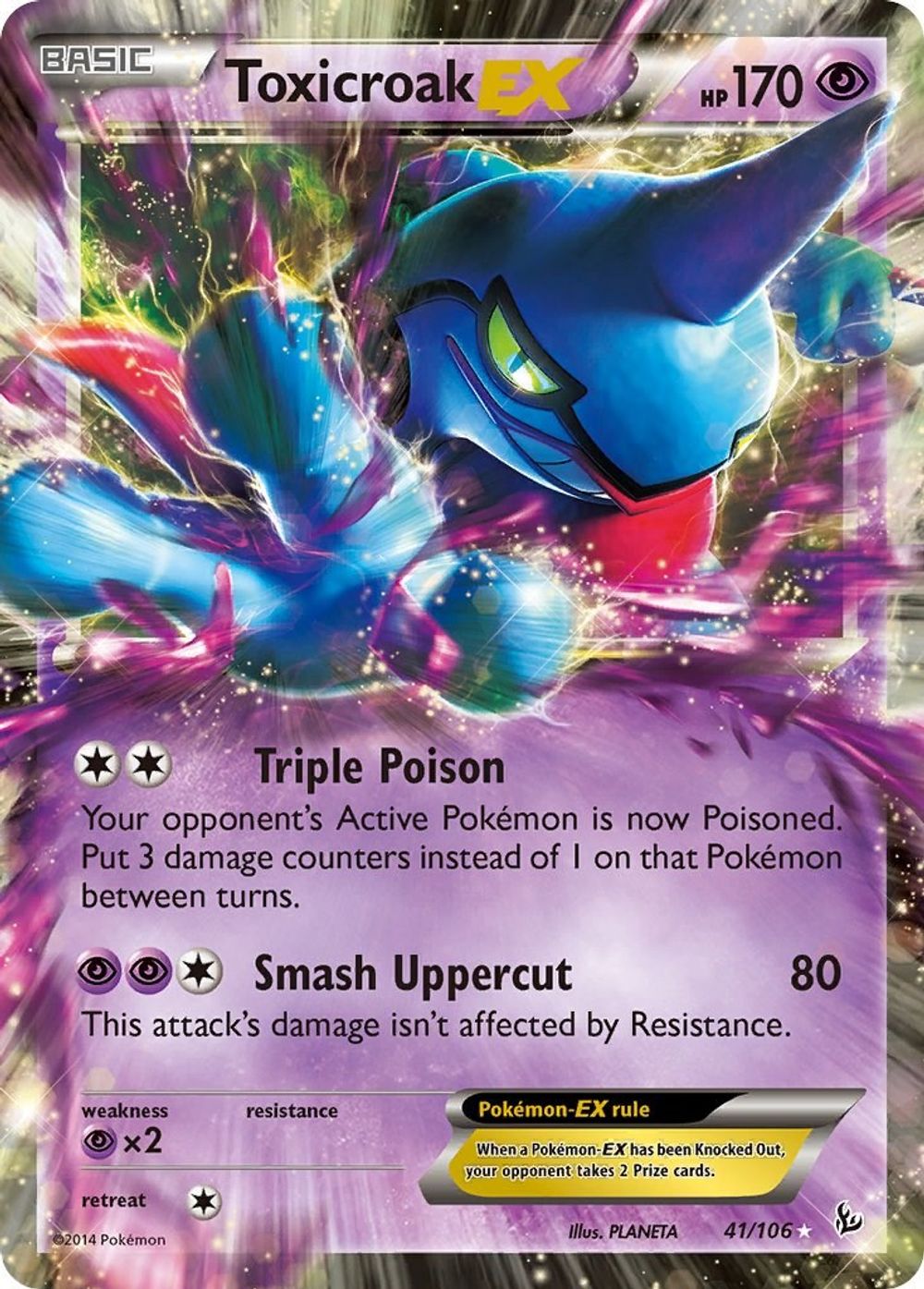 Toxicroak EX — XY - Flashfire