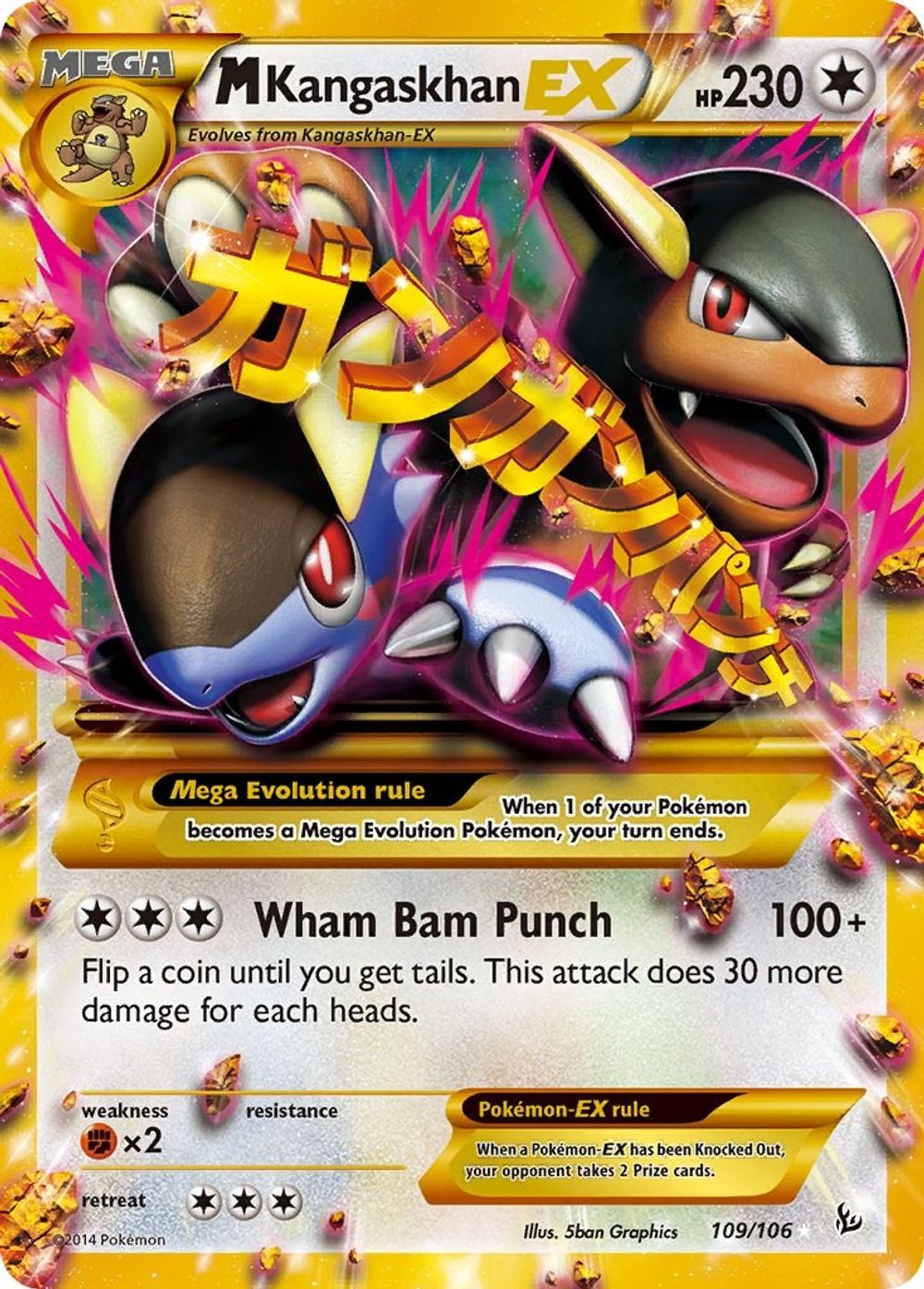 M Kangaskhan EX (109 Secret Rare) — XY - Flashfire