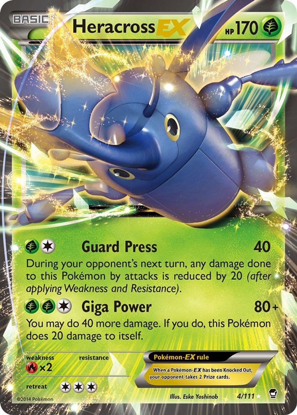 Heracross EX — XY - Furious Fists