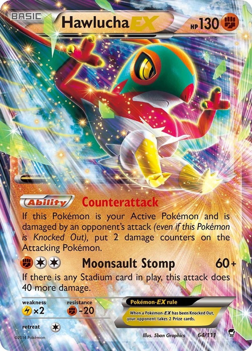 Hawlucha EX — XY - Furious Fists