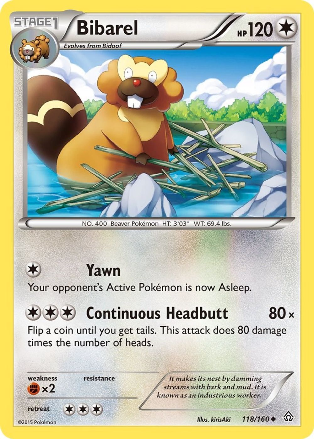 Bibarel — XY - Primal Clash