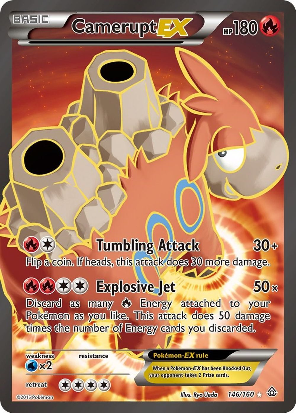 Camerupt EX (146 Full Art) — XY - Primal Clash