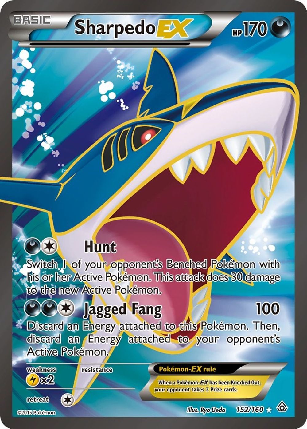 Sharpedo EX (152 Full Art) — XY - Primal Clash