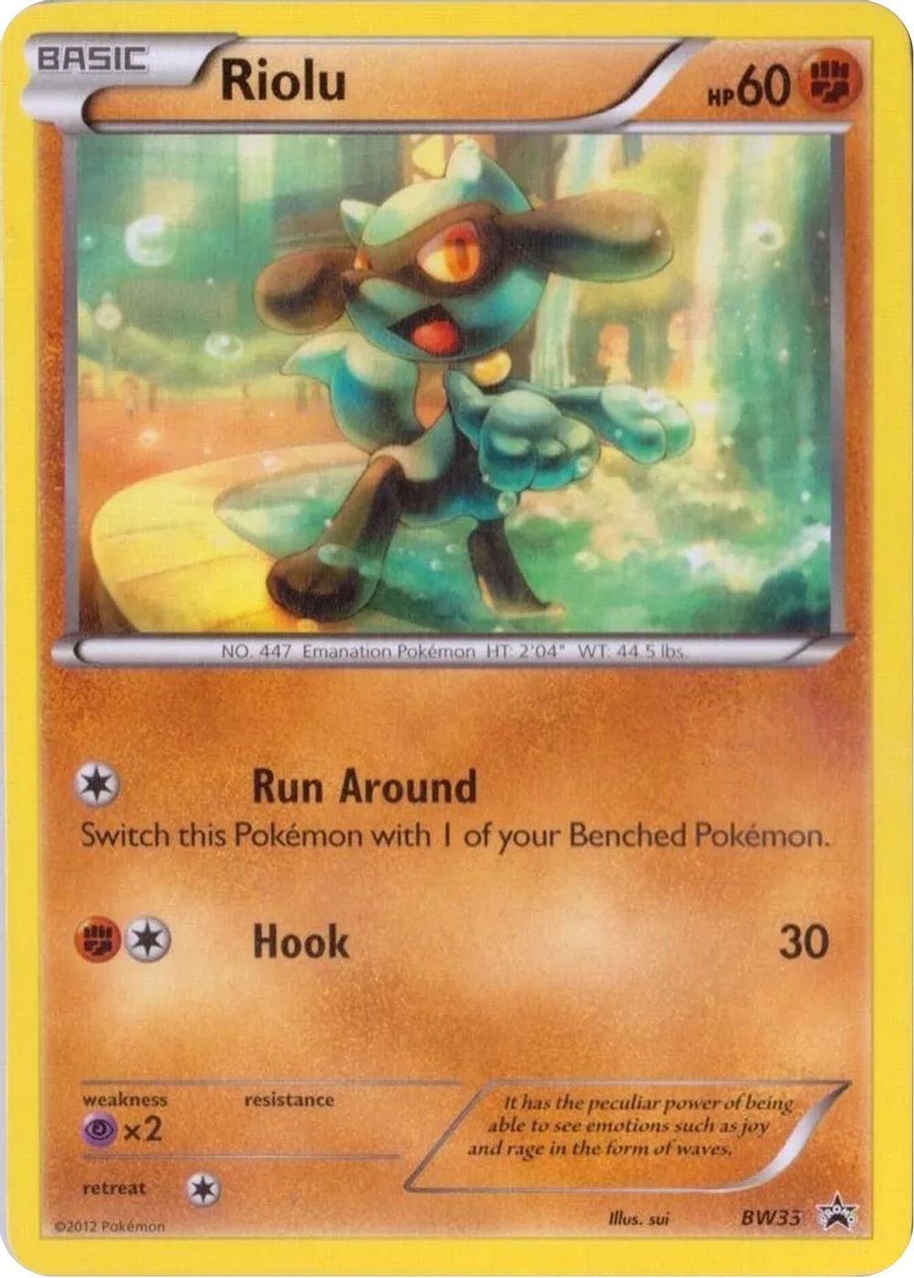 Riolu - BW33 — Black and White Promos