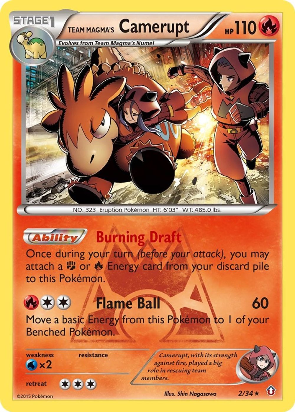 Team Magma's Camerupt — Double Crisis