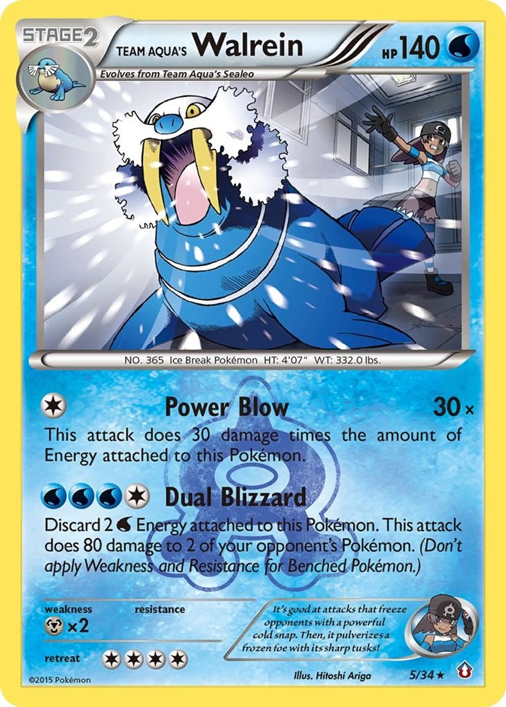 Team Aqua's Walrein — Double Crisis