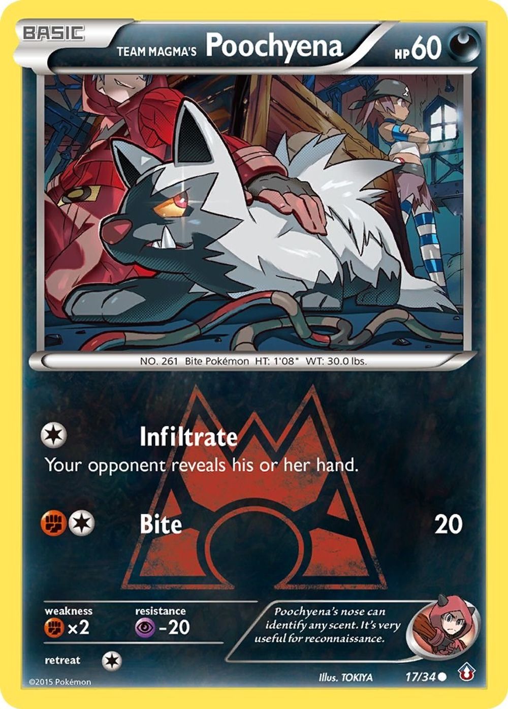 Team Magma's Poochyena — Double Crisis