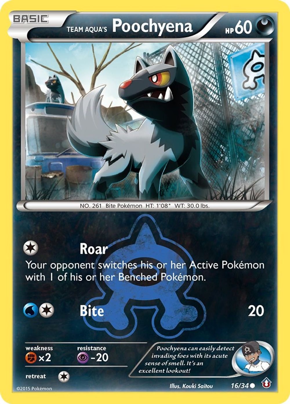 Team Aqua's Poochyena — Double Crisis