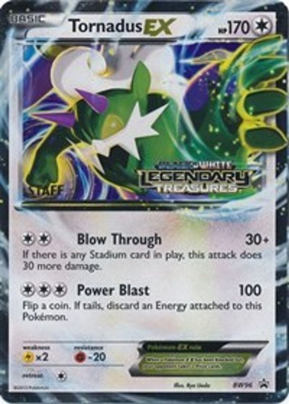Tornadus EX - BW96 (Prerelease) [Staff] — Black and White Promos