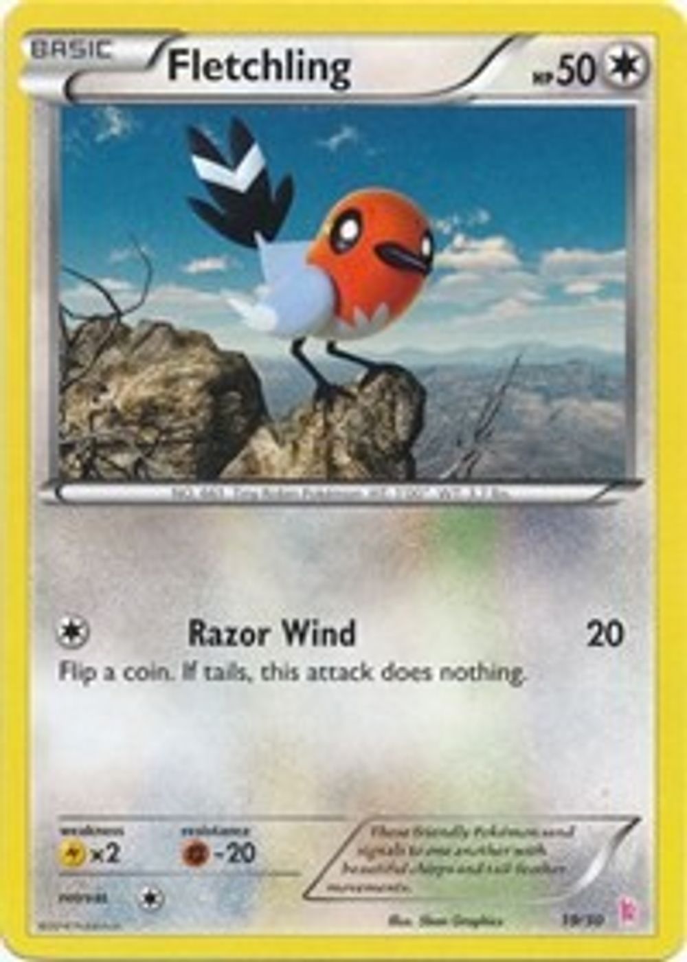 Fletchling (#19) — XY Trainer Kit: Sylveon & Noivern