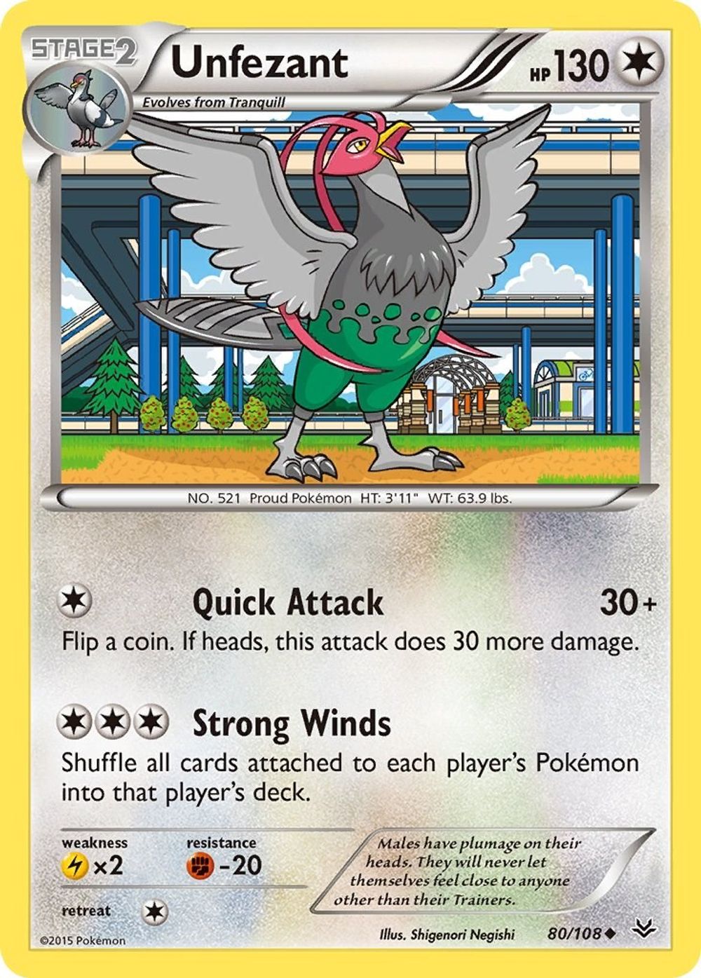 Unfezant (80) — XY - Roaring Skies