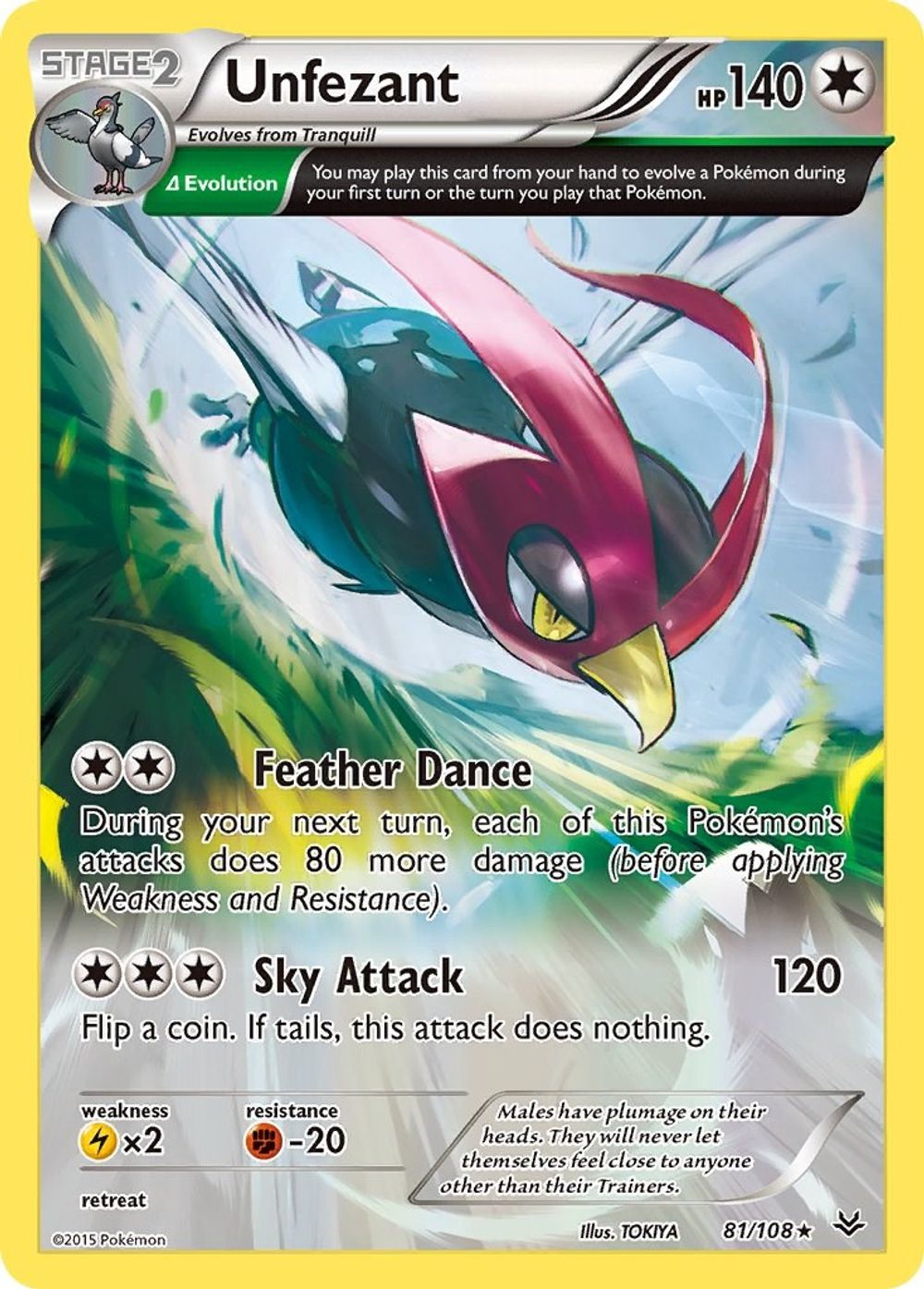 Unfezant (81 Delta) — XY - Roaring Skies
