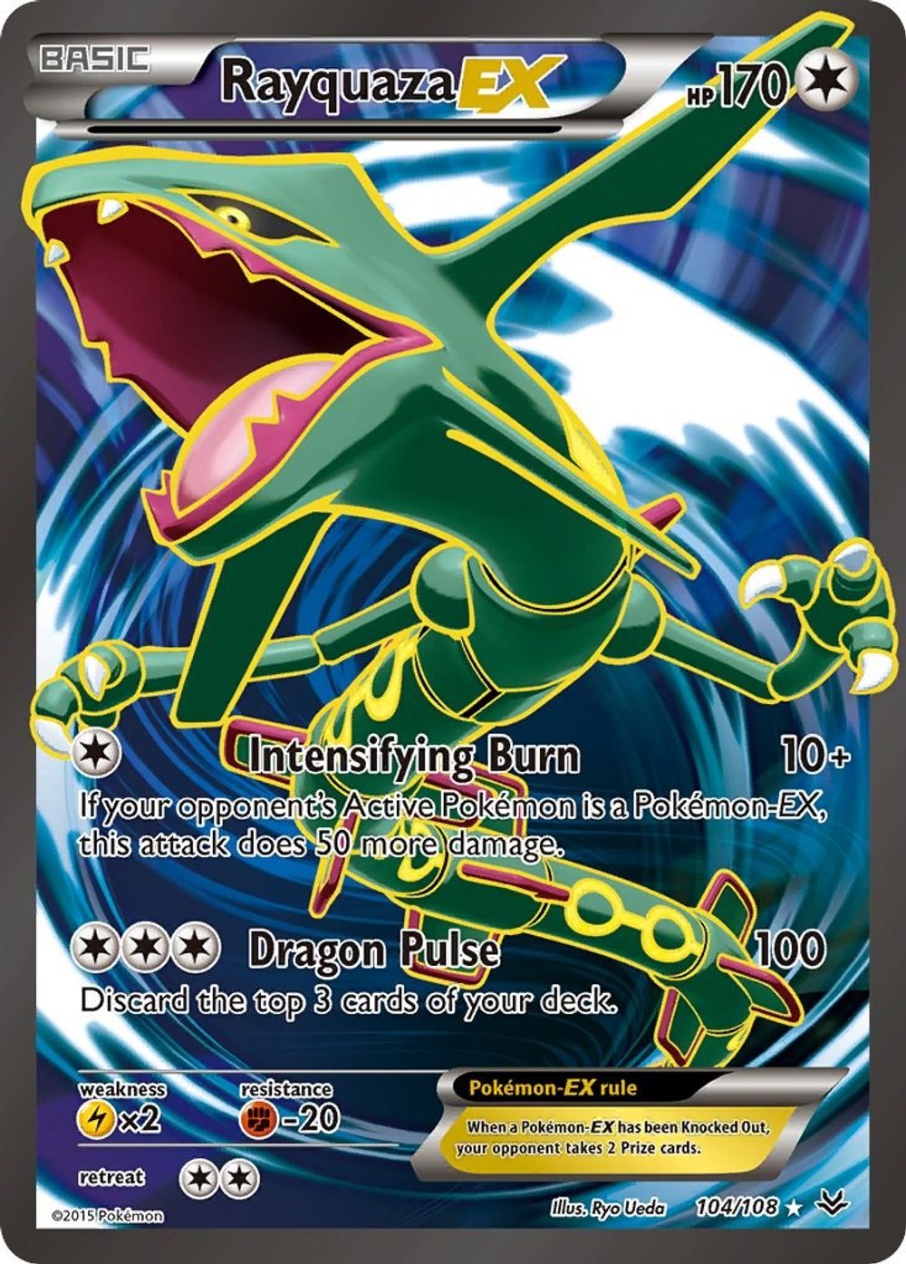 Rayquaza EX (104 Full Art) — XY - Roaring Skies