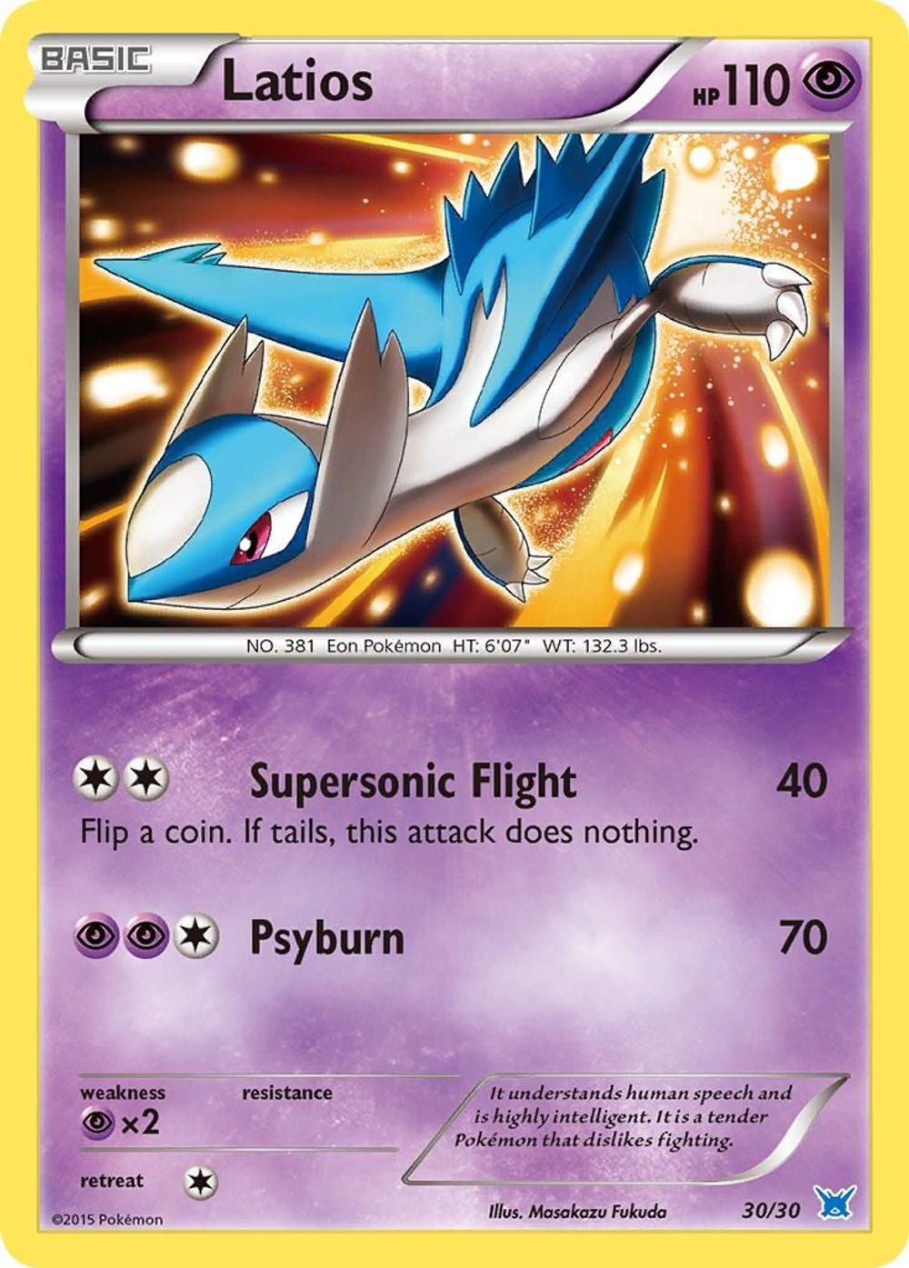 Latios (#30 Holo) — XY Trainer Kit: Latias & Latios
