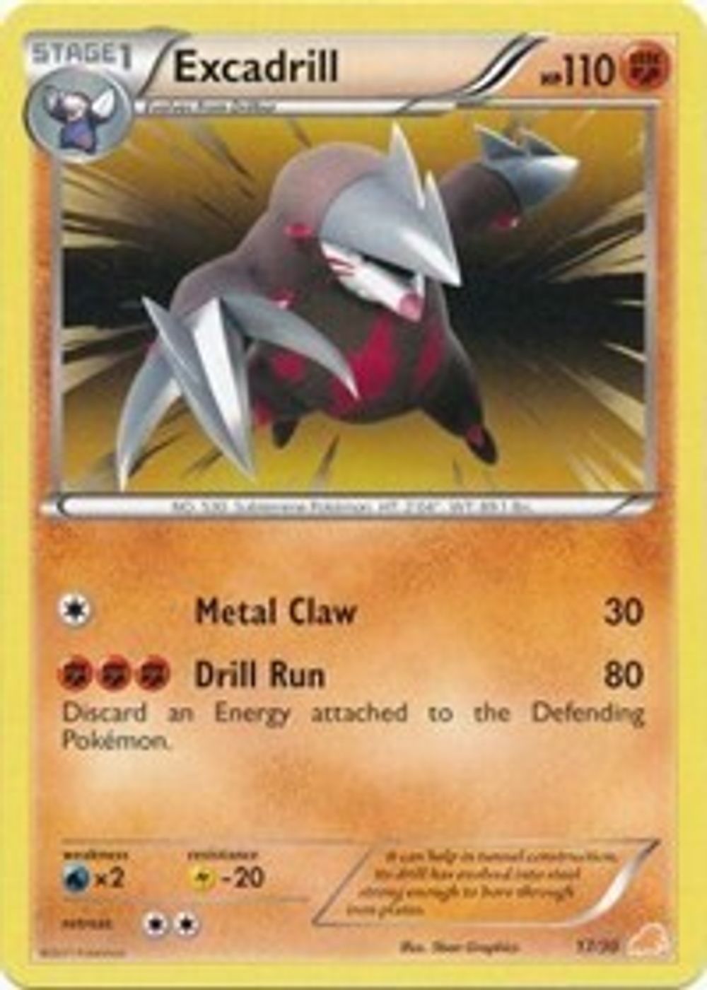 Excadrill (#17 Non-Holo) — BW Trainer Kit: Excadrill & Zoroark