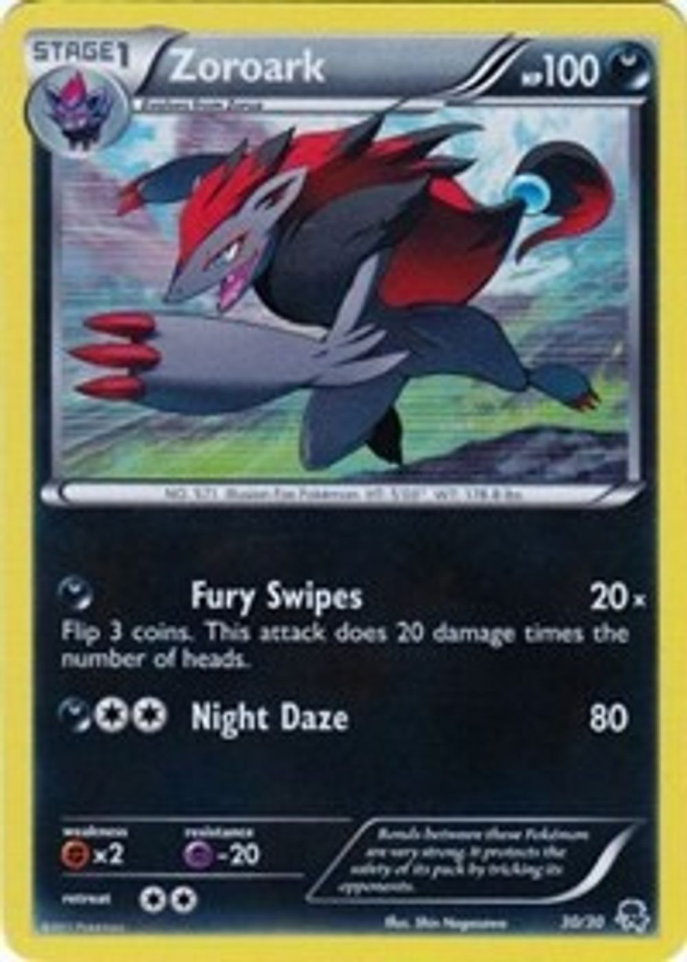 Zoroark (#17 Non-Holo) — BW Trainer Kit: Excadrill & Zoroark