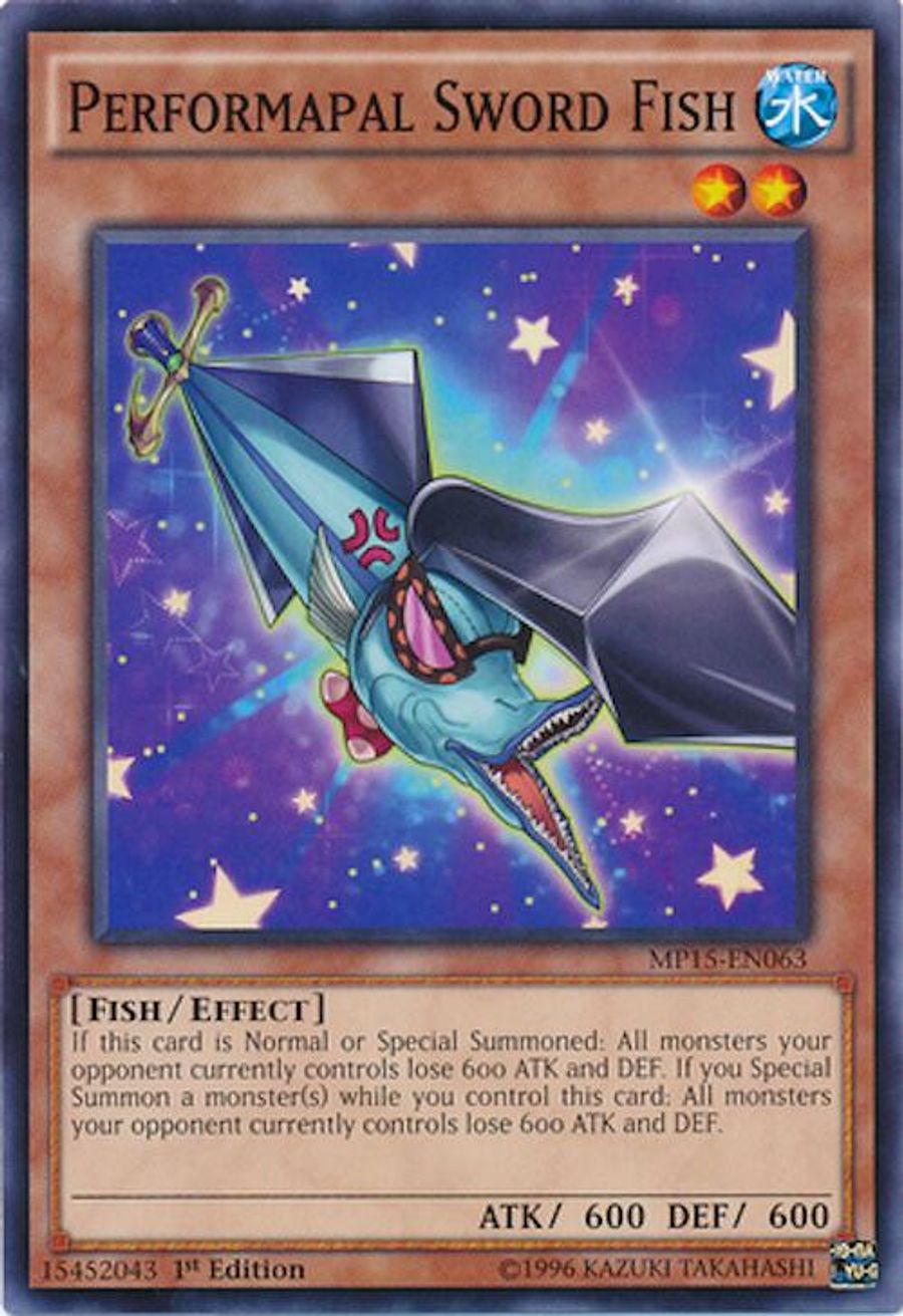Yu-Gi-Oh! Performapal Sword Fish Card - SP15-EN014 Common 1st Edition, Water Attribute Effect Monster