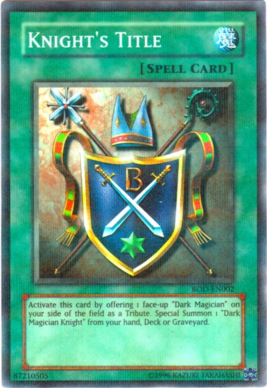 Knight's Title (Reshef of Destruction) (Super Rare) YuGiOh! Video