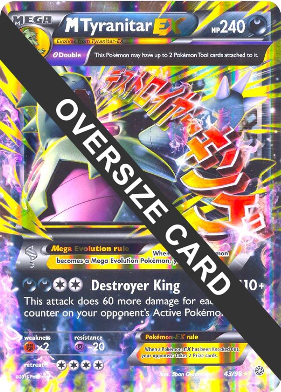 M Tyranitar Ex - 43 98 - Jumbo Cards - Pokemon