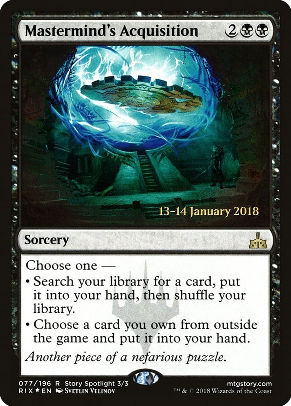 Mastermind's Acquisition Prerelease Cards Magic The Gathering