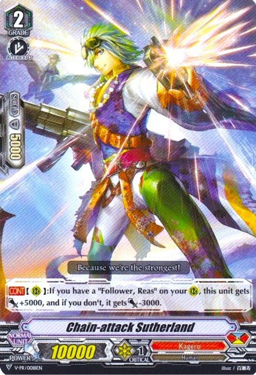 Chain-attack Sutherland - V Promo Cards - Cardfight Vanguard