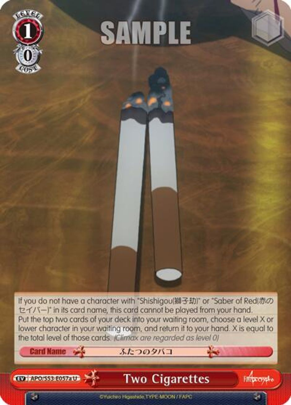 Two Cigarettes (A) - Fate/Apocrypha - Weiss Schwarz
