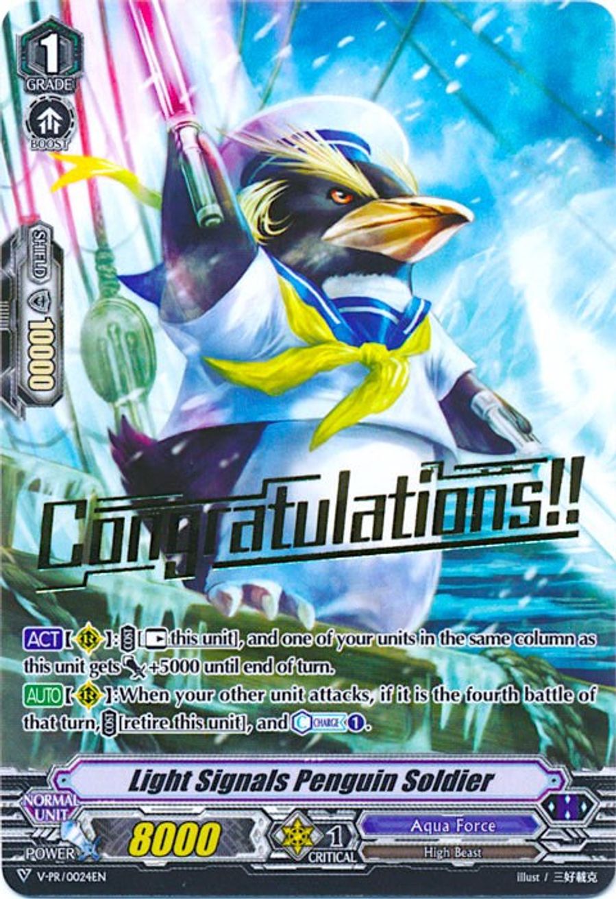 Light Signals Penguin Soldier - V Promo Cards - Cardfight Vanguard