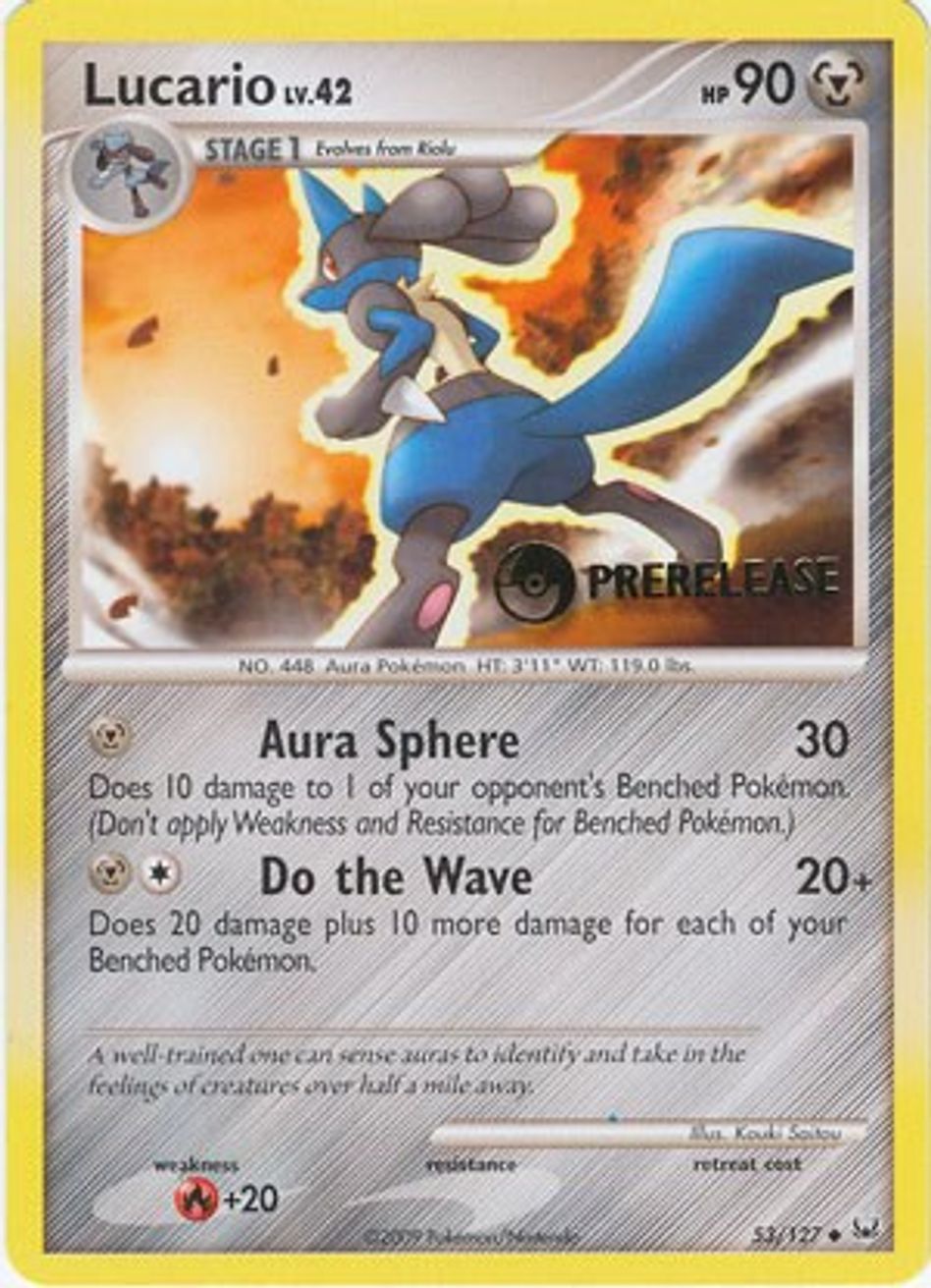 Lucario - 53/127 (Prerelease) - Diamond and Pearl Promos - Pokemon