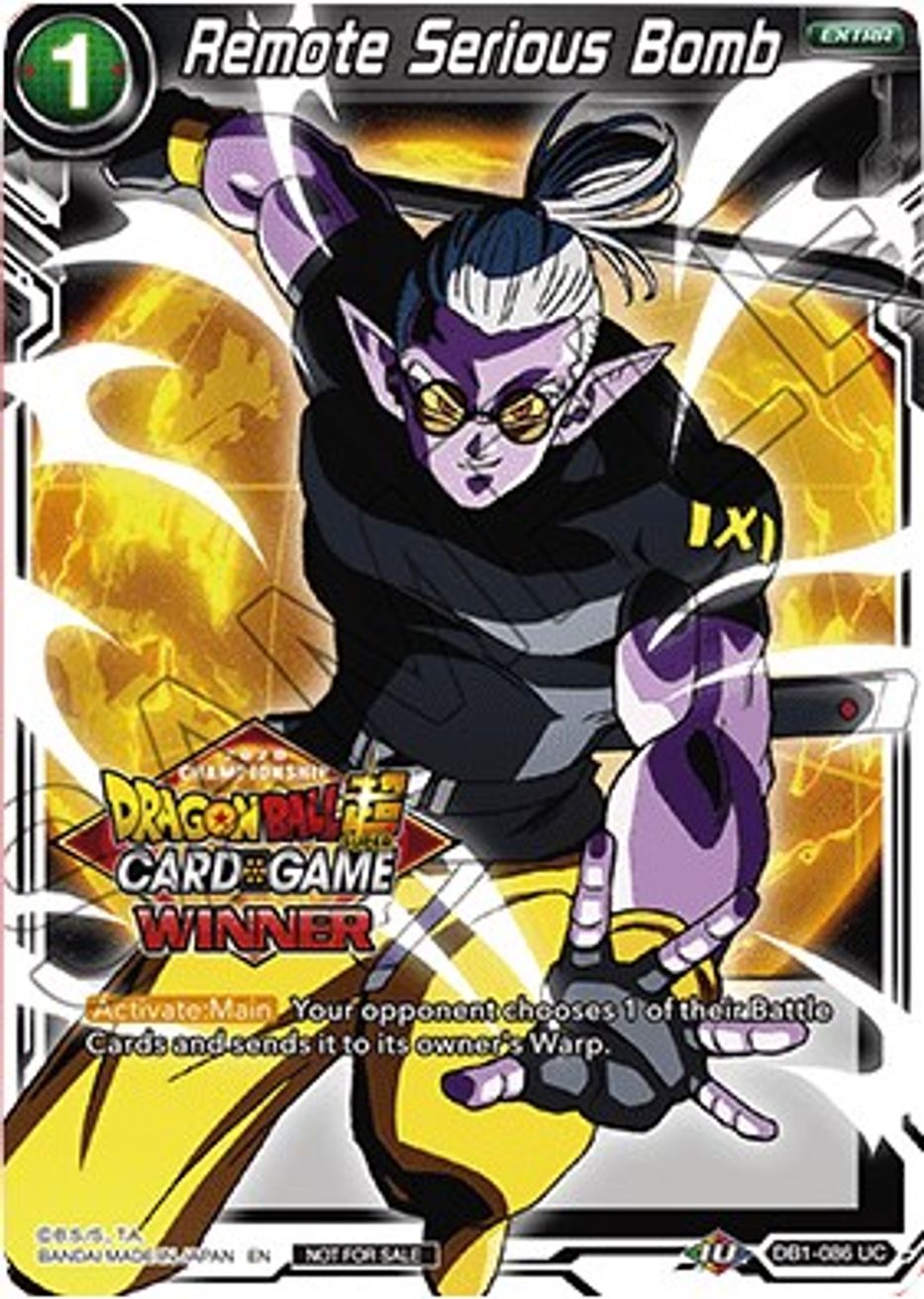 Remote Serious Bomb Tournament Promotion Cards Dragon Ball Super