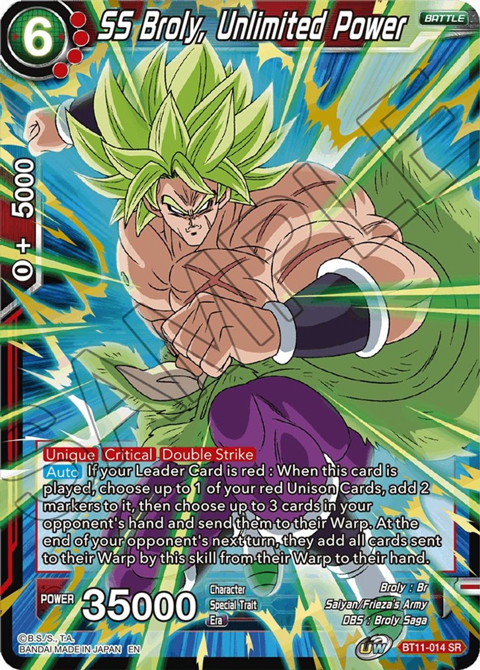 SS Broly, Unlimited Power - Vermilion Bloodline - Dragon Ball Super ...