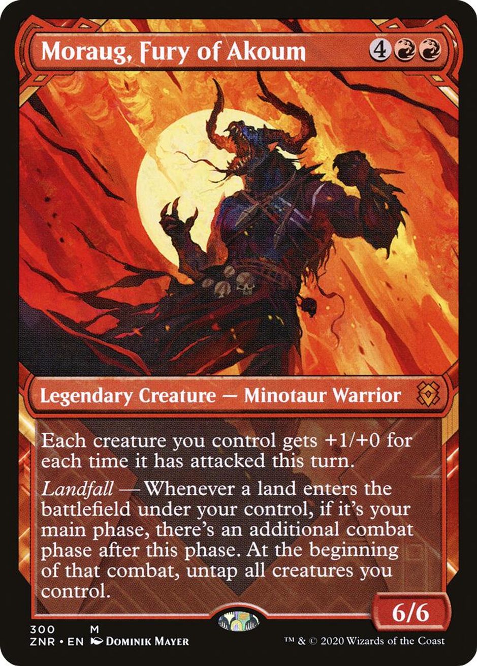 Moraug, Fury of Akoum (Showcase) Zendikar Rising Magic The Gathering