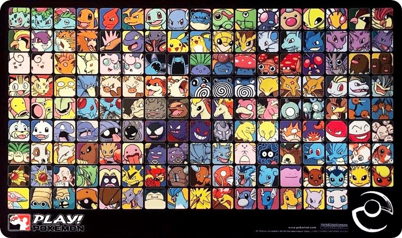 Play! Pokemon Professor Program Kanto Playmat Black Pokemon