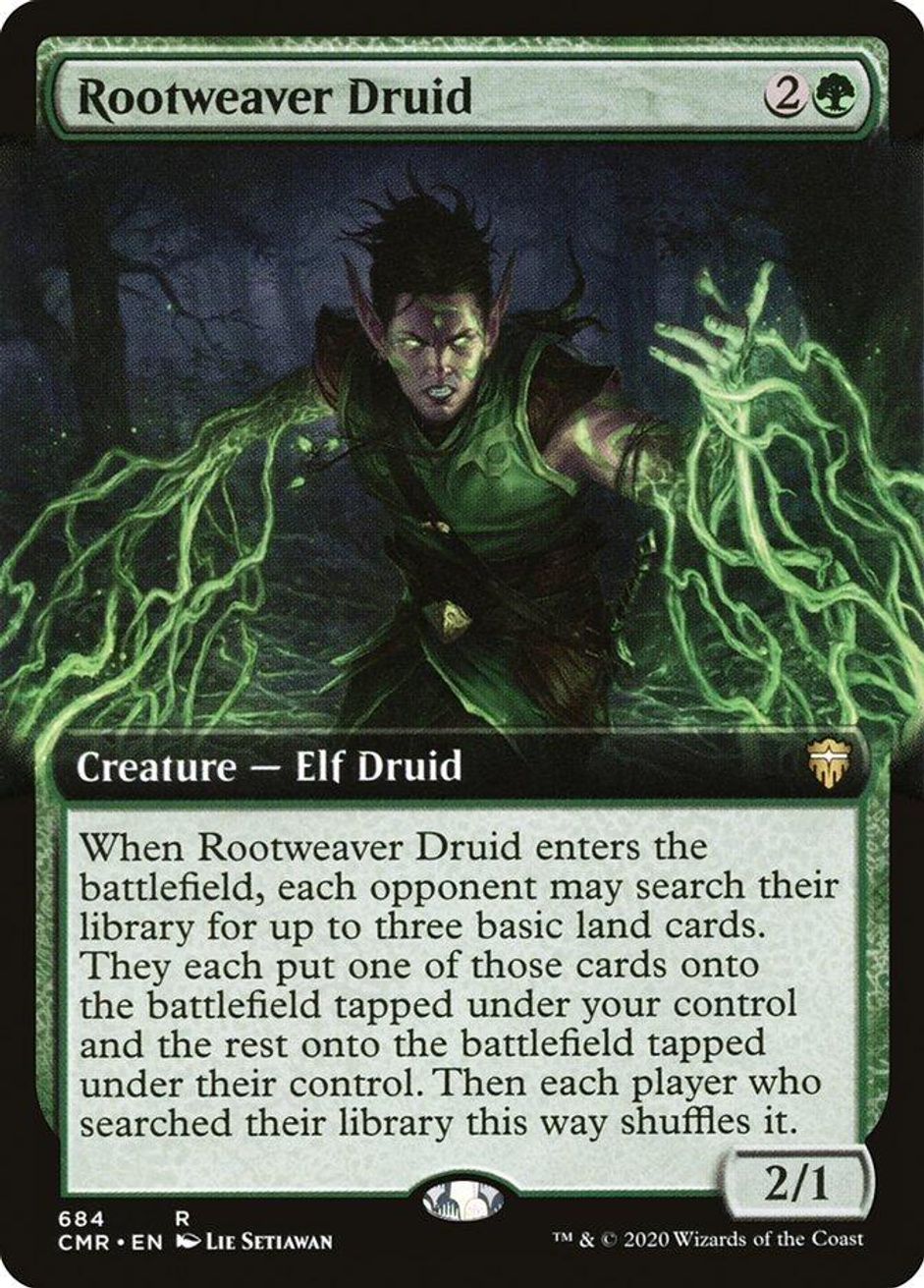 Rootweaver Druid (Extended Art) - Commander Legends - Magic: The Gathering