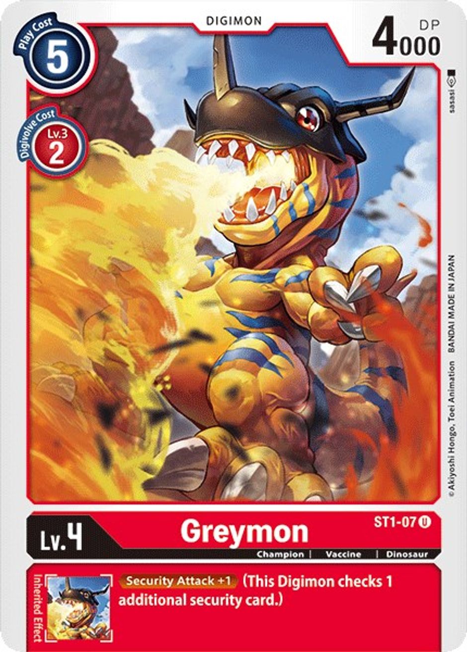 Greymon Starter Deck 01 Gaia Red Digimon Card Game