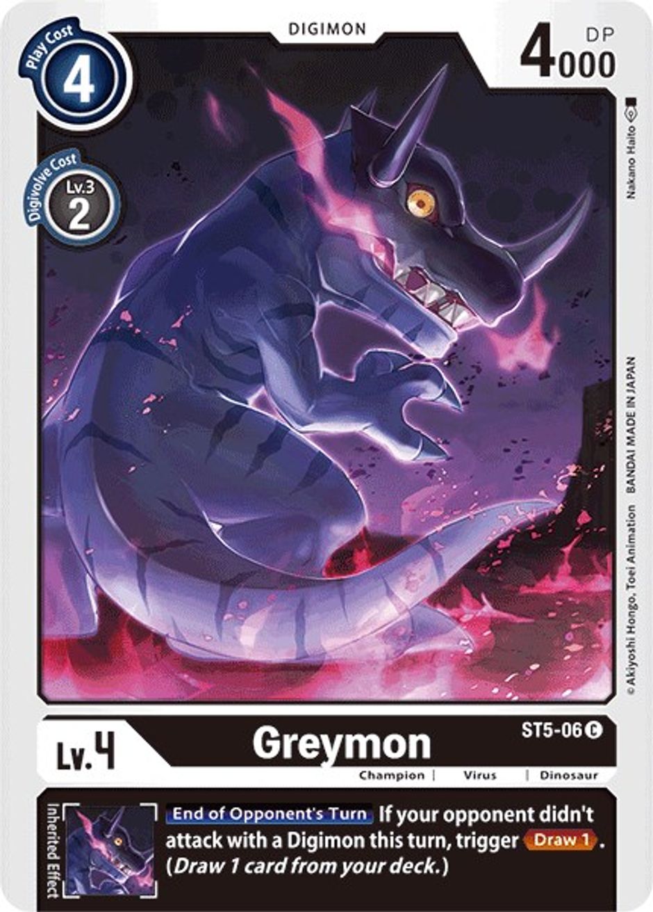 Greymon Starter Deck 05 Machine Black Digimon Card Game