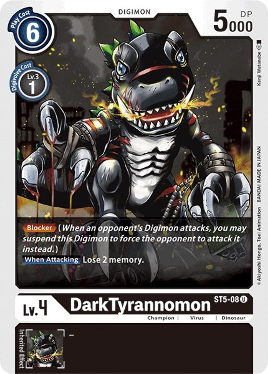 DarkTyrannomon Starter Deck 05 Machine Black Digimon Card Game