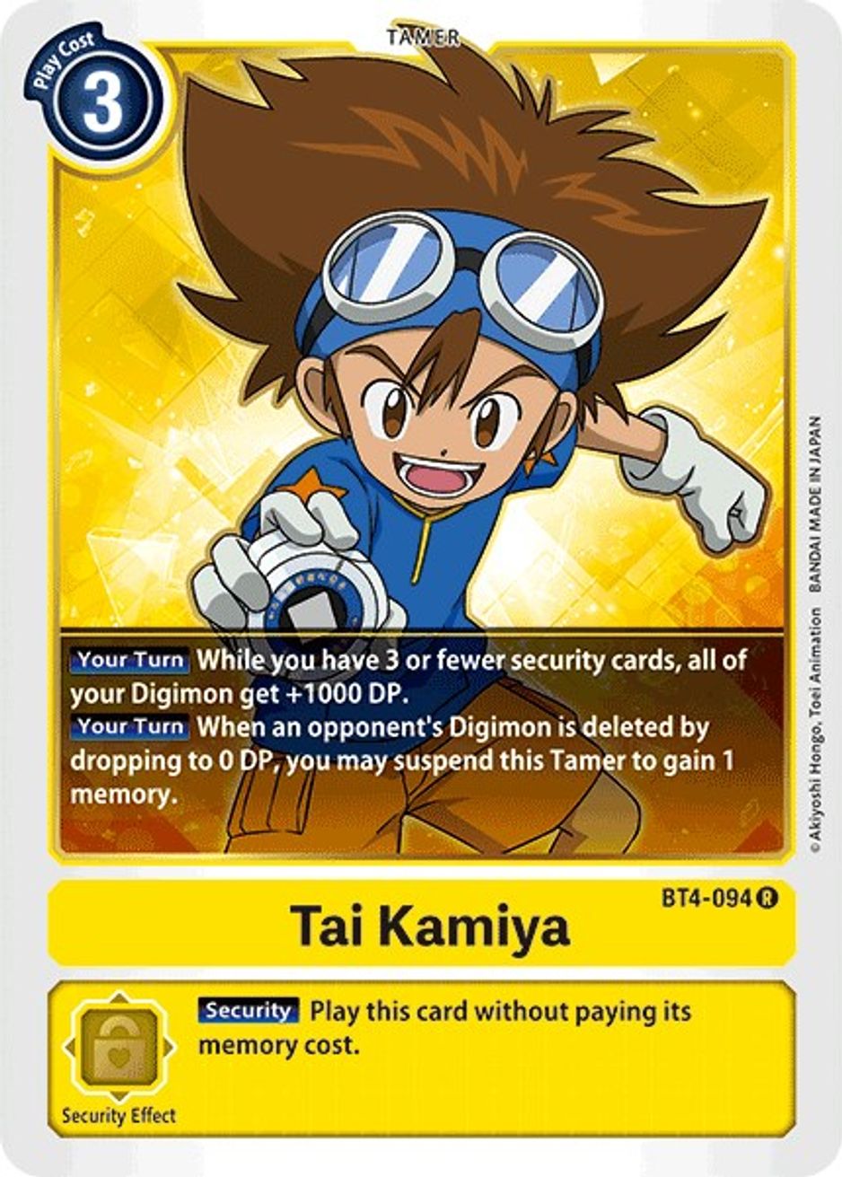 Tai Kamiya Great Legend Digimon Card Game