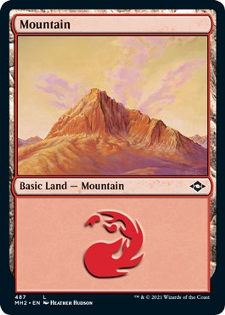 Mountain (487) (Foil Etched) Modern Horizons 2 Magic The Gathering