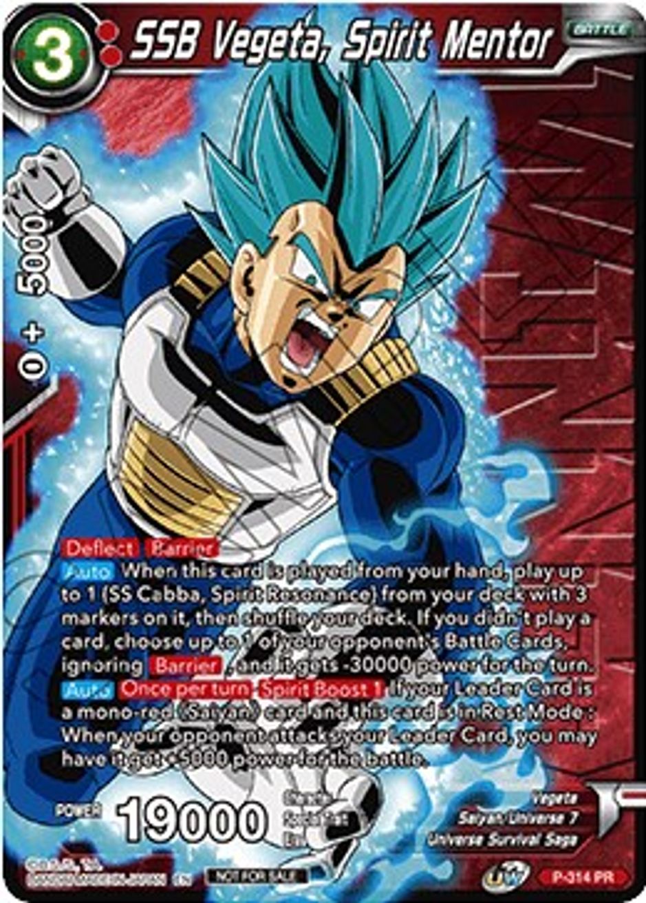 SSB Vegeta, Spirit Mentor (Winner Stamped) - Tournament Promotion Cards ...