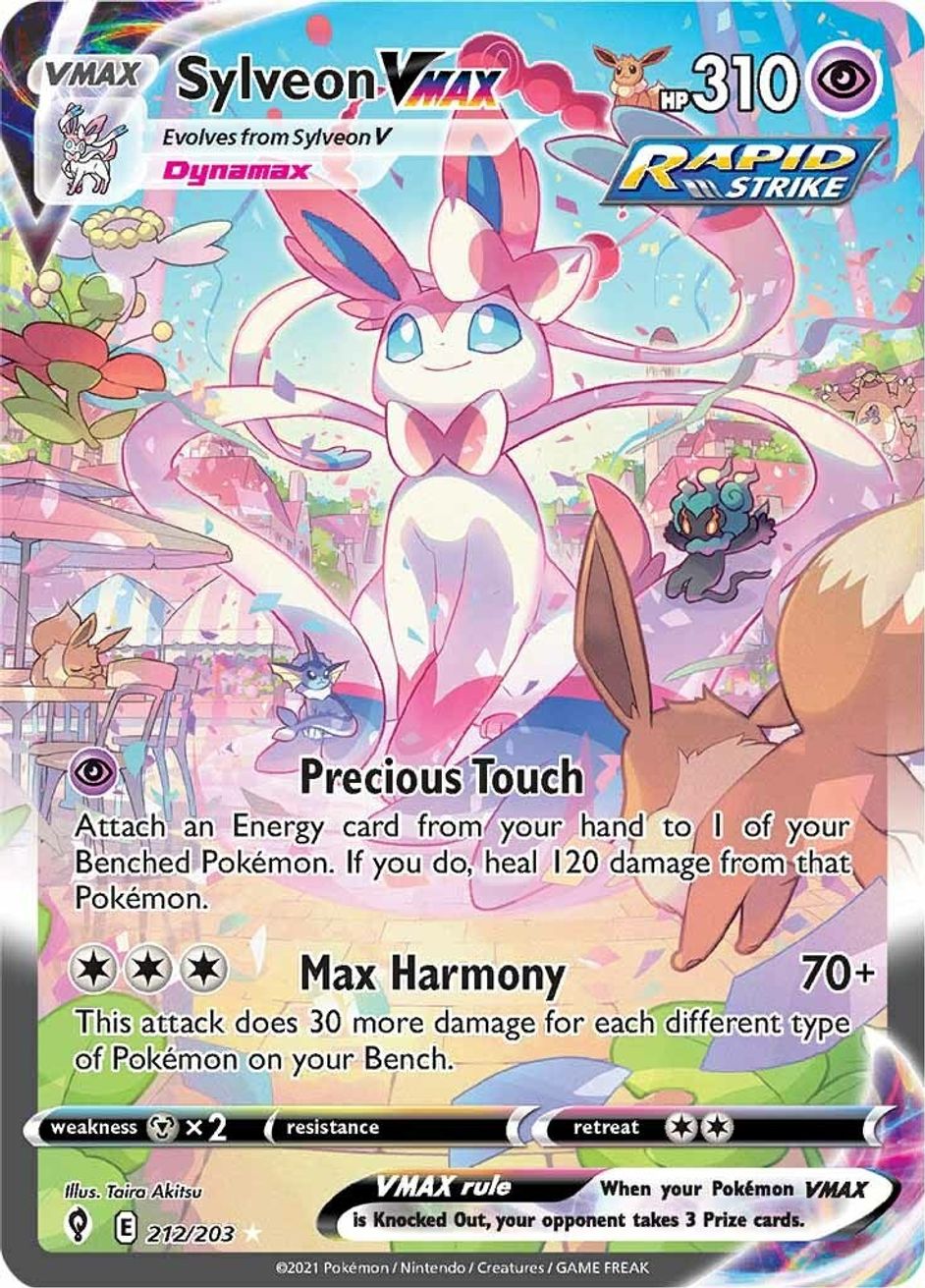 Sylveon Vmax Alternate Art Secret Swsh07 Evolving Skies Pokemon 4198