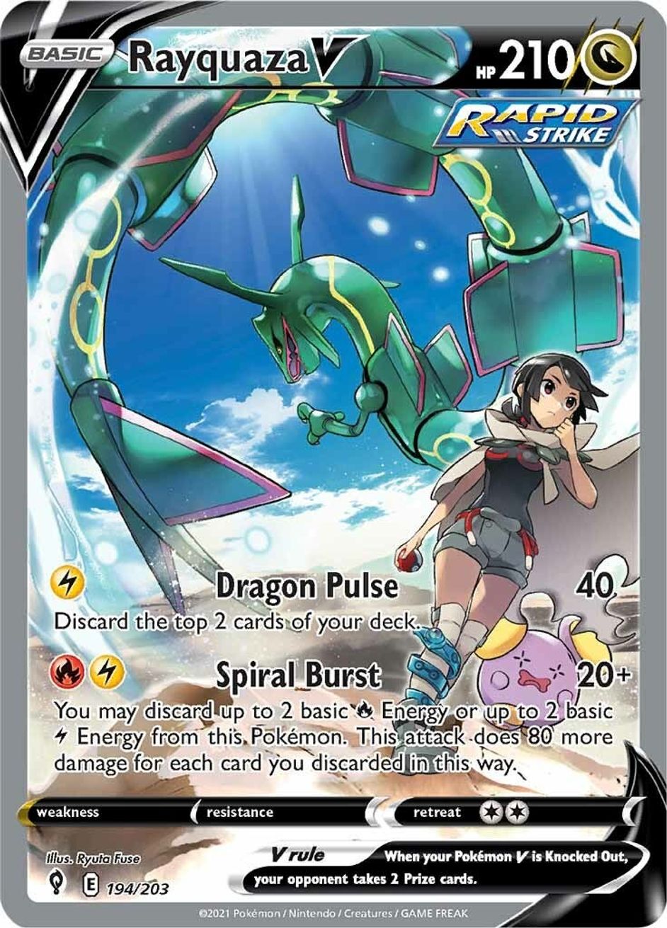 Rayquaza V (Alternate Full Art) - SWSH07: Evolving Skies - Pokemon