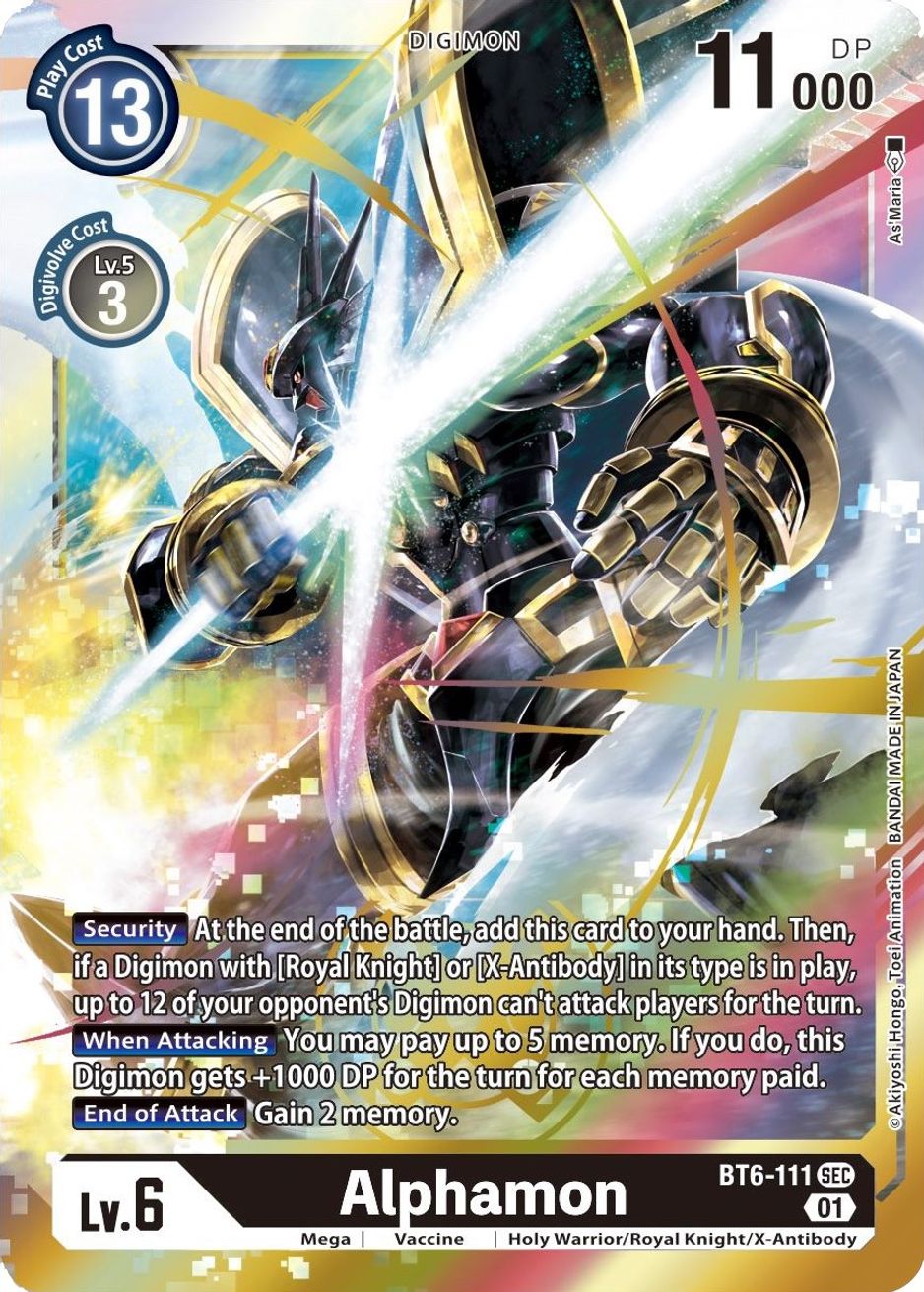 Alphamon Double Diamond Digimon Card Game