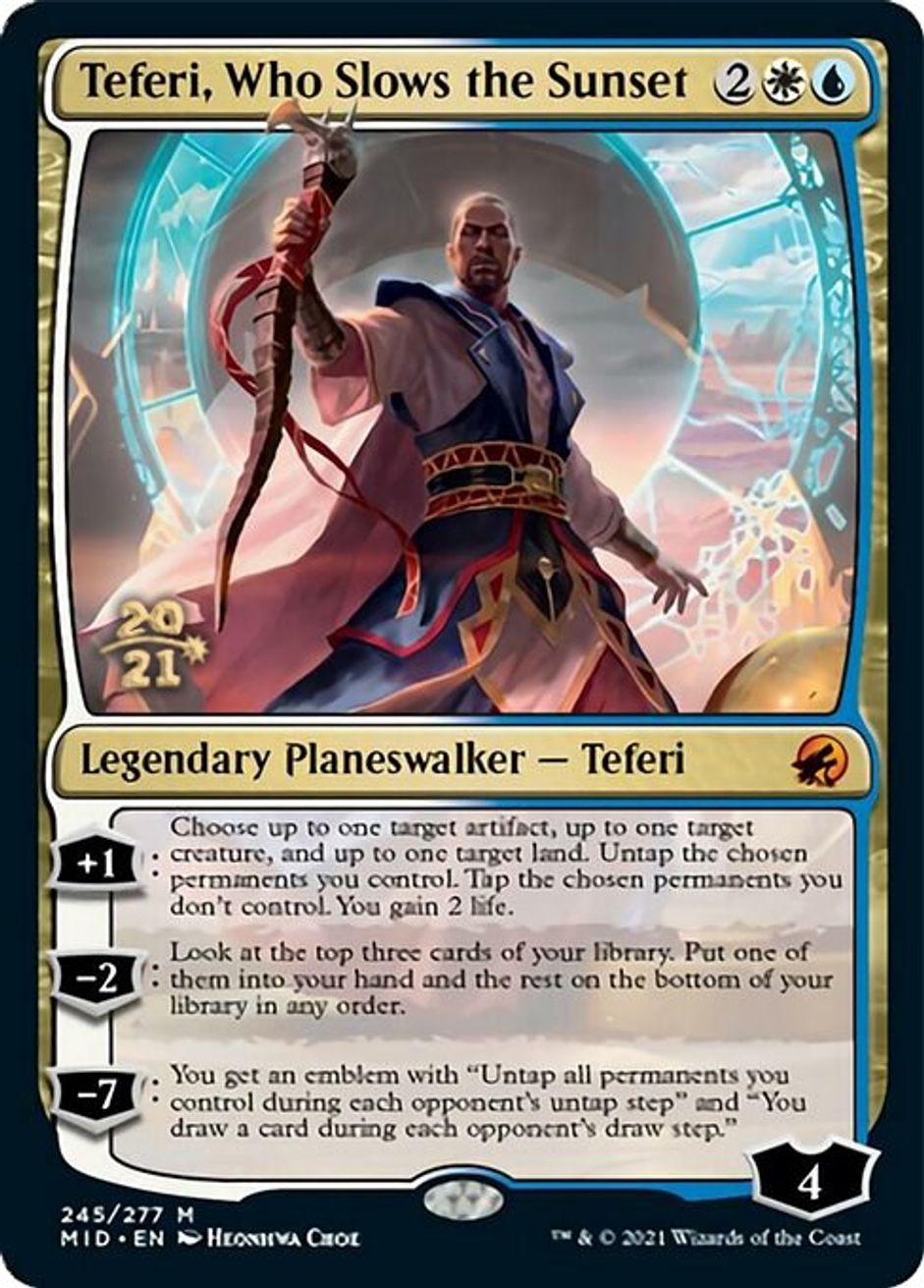 Teferi, Who Slows the Sunset Prerelease Cards Magic The Gathering