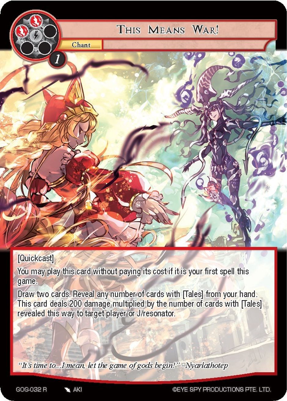 This Means War! Game of Gods Force of Will