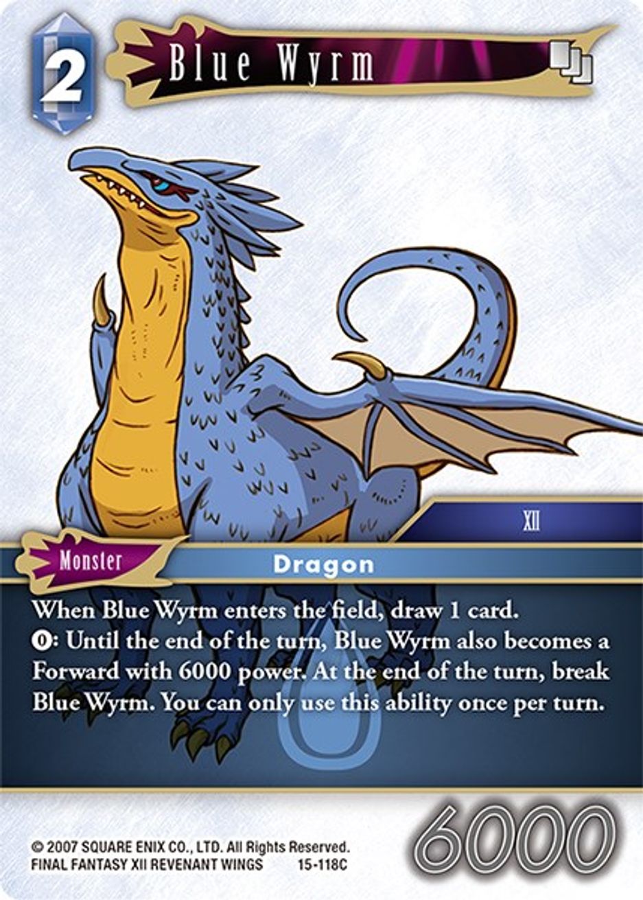 Blue Wyrm Crystal Dominion Final Fantasy TCG
