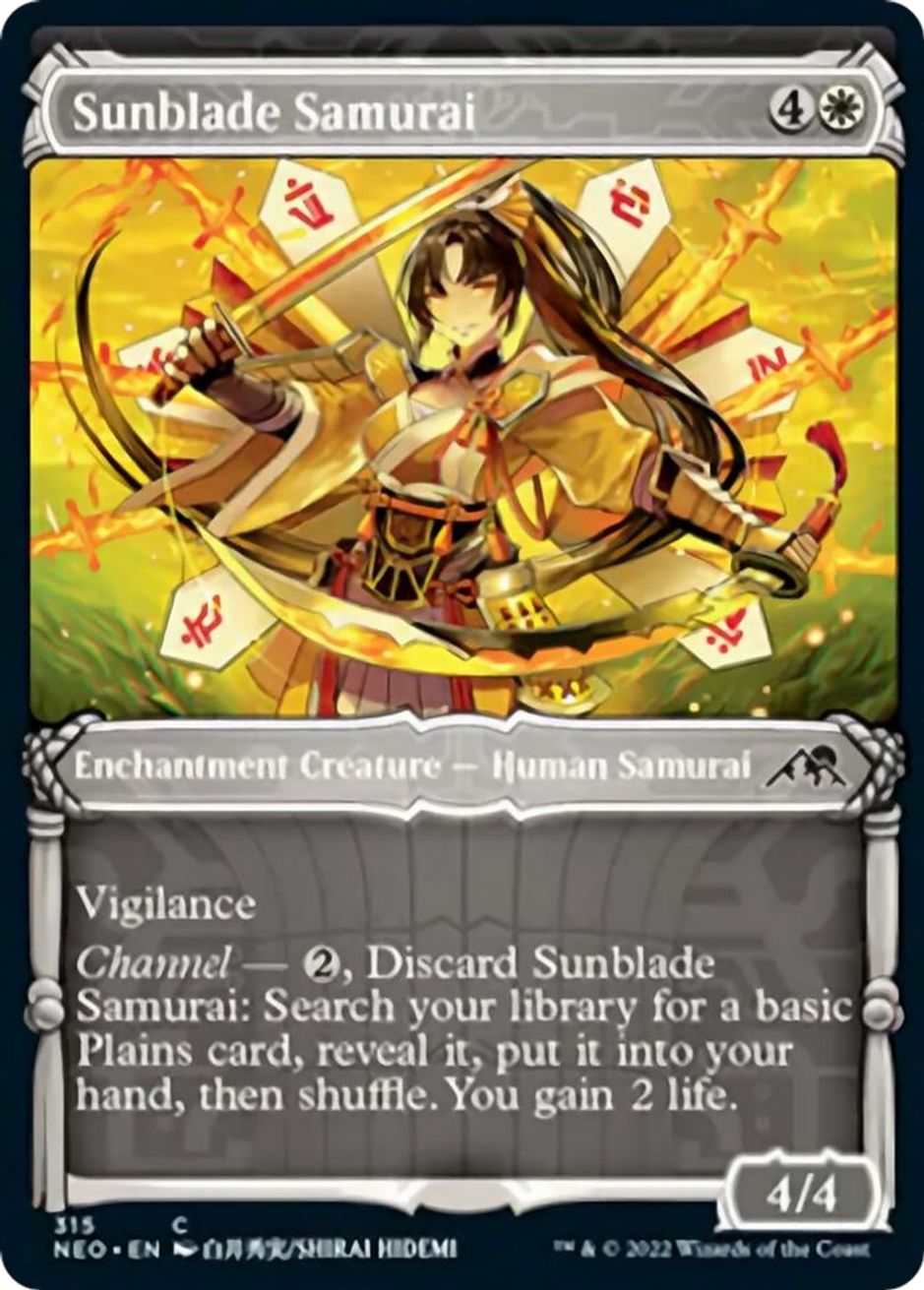 Sunblade Samurai (Showcase) Kamigawa Neon Dynasty Magic The Gathering