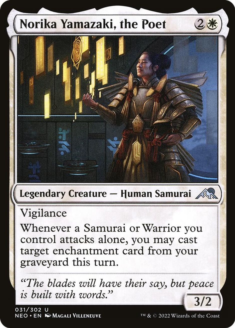 Norika Yamazaki, the Poet Kamigawa Neon Dynasty Magic The Gathering