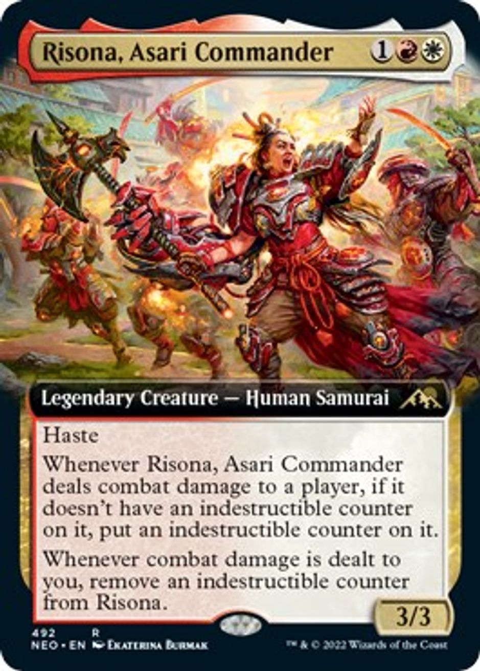 Risona Asari Commander Extended Art Kamigawa Neon Dynasty Magic The Gathering