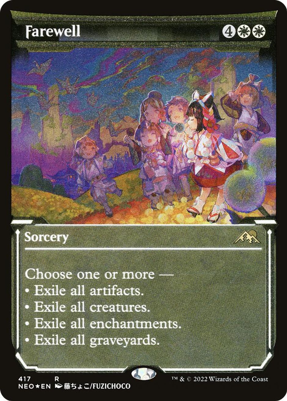 Farewell (Showcase) (Foil Etched) Kamigawa Neon Dynasty Magic The