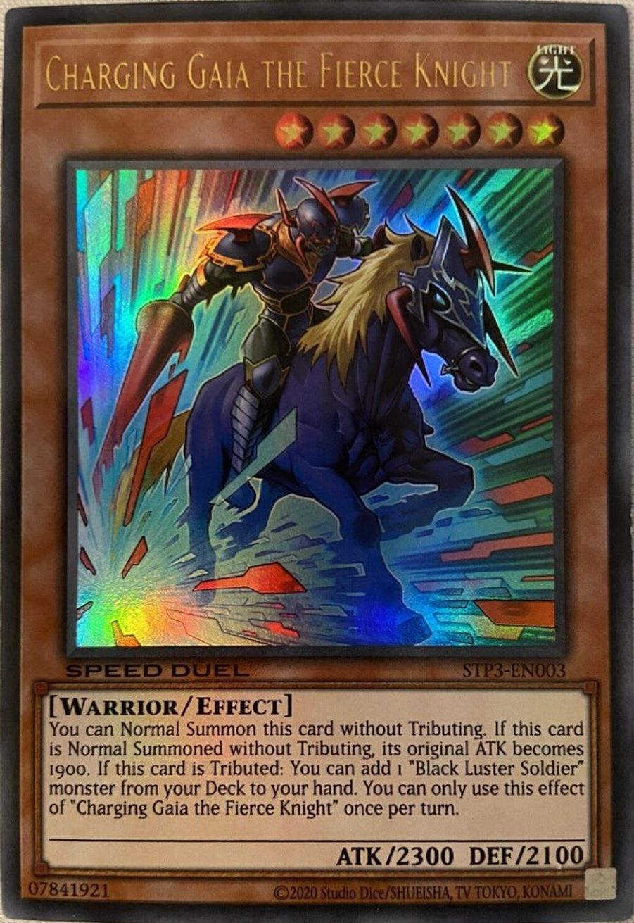 Charging Gaia the Fierce Knight Speed Duel Tournament Pack 3 YuGiOh